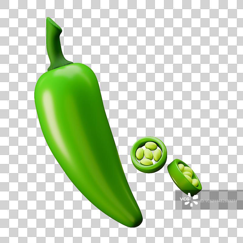 3D新鲜瓜果蔬菜厨房厨艺食材元素图片素材
