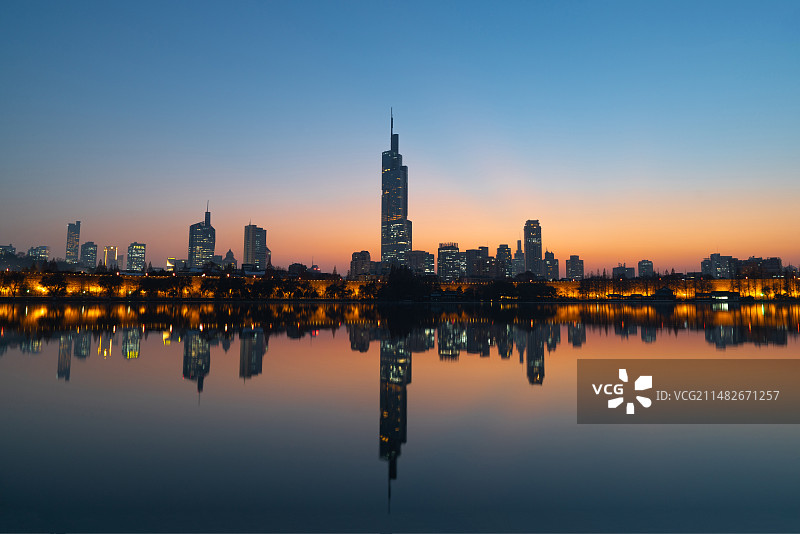 黄昏玄武湖图片素材