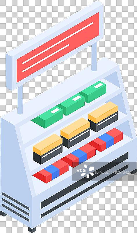 产品货架2.5D图标图片素材