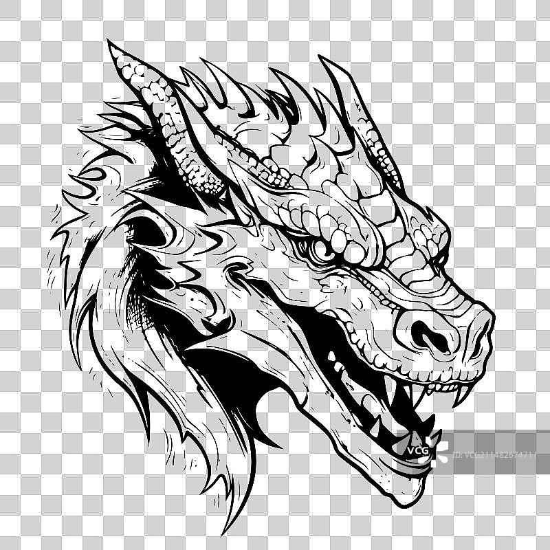 手绘龙图片素材