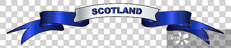 苏格兰旗帜蓝色丝带banner图片素材