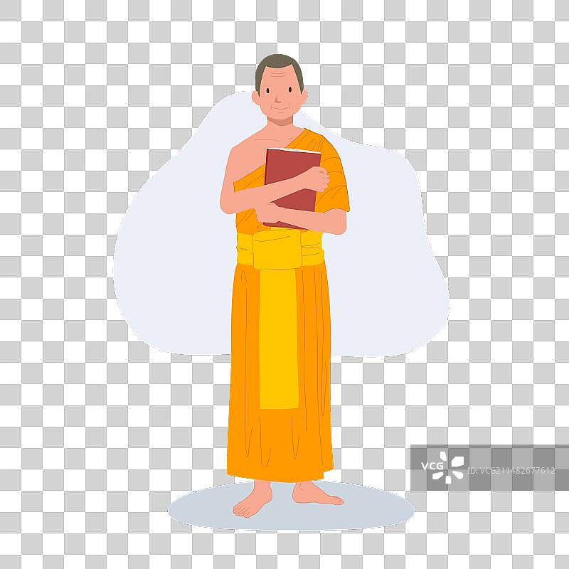 佛教教育理念：泰国僧侣手持书本图片素材