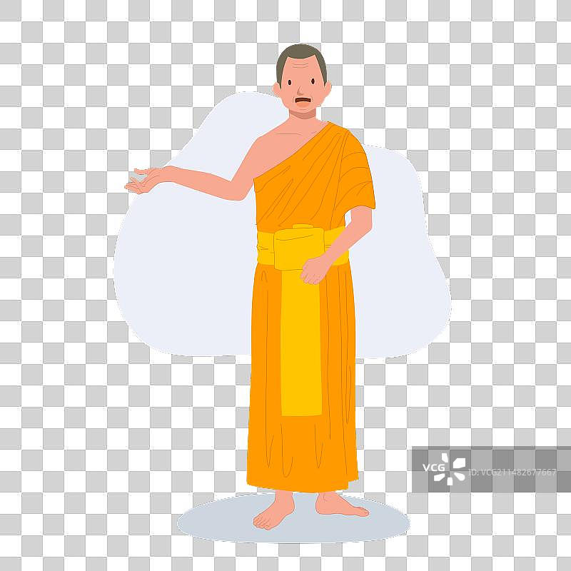 泰国僧侣作为老师传授知识图片素材