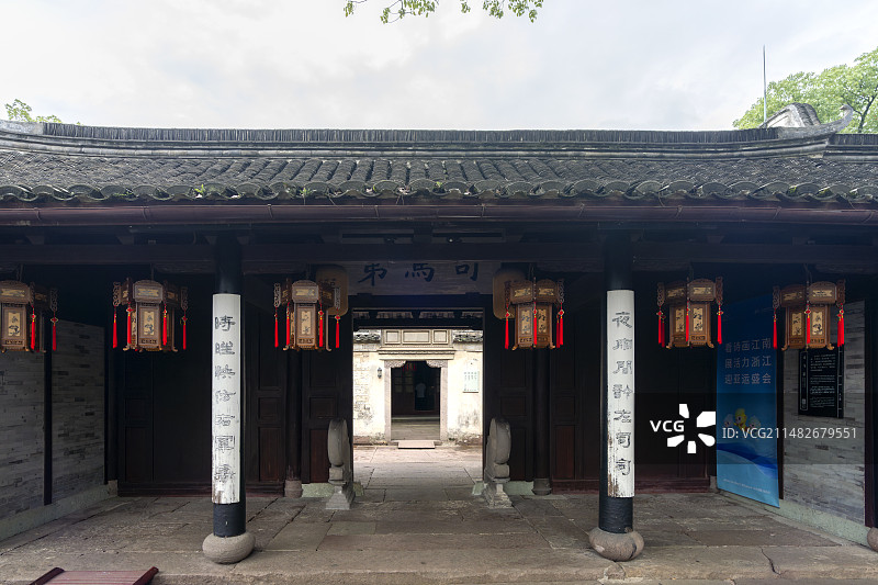 历史最悠久的私家藏书楼浙江省宁波天一阁司马第图片素材