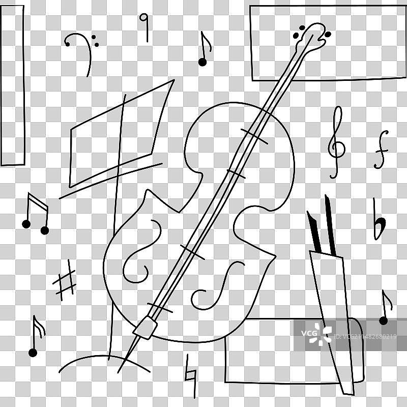 带弓的双贝斯图片素材