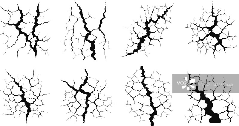 黑色地震裂缝地板开裂图片素材