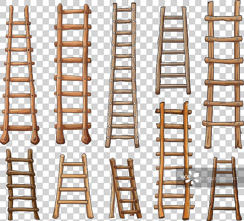 建筑木梯集合图片素材