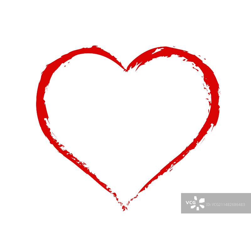 白色背景的心形符号图片素材