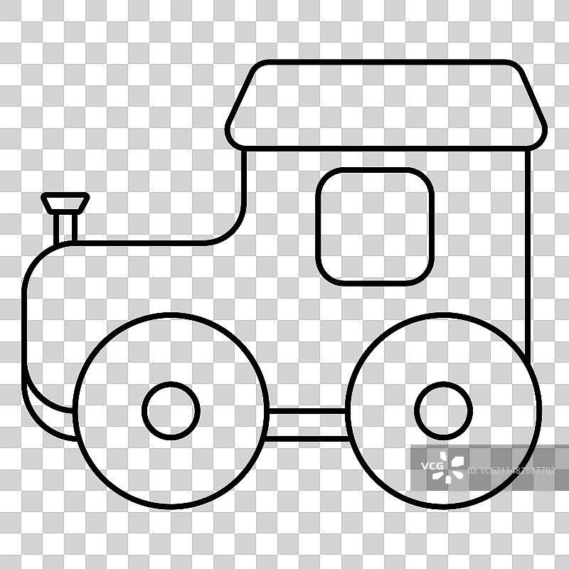 儿童节幼儿园玩具火车线条图标图片素材