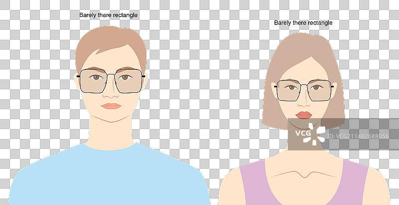 戴着细框眼镜的女人图片素材