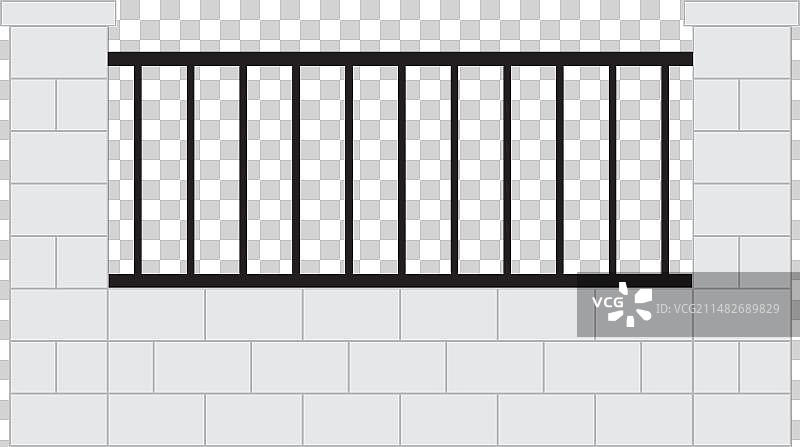 白色背景上的栏杆图片素材