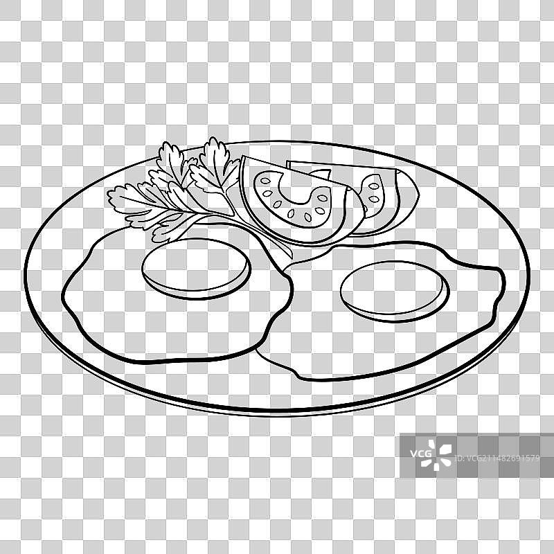 盘中的西红柿炒鸡蛋图片素材