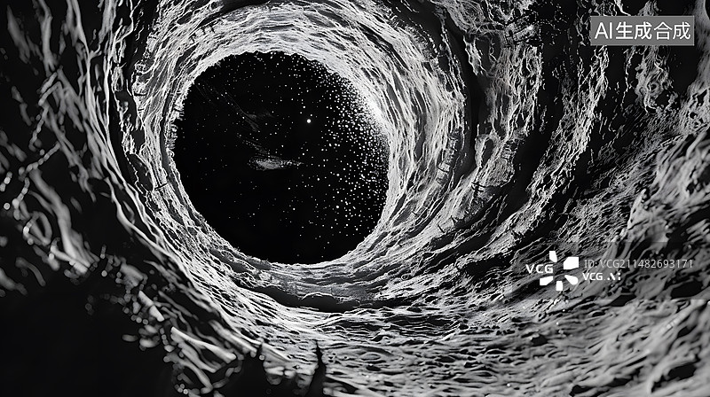 【AI数字艺术】黑色气象旋涡图片素材