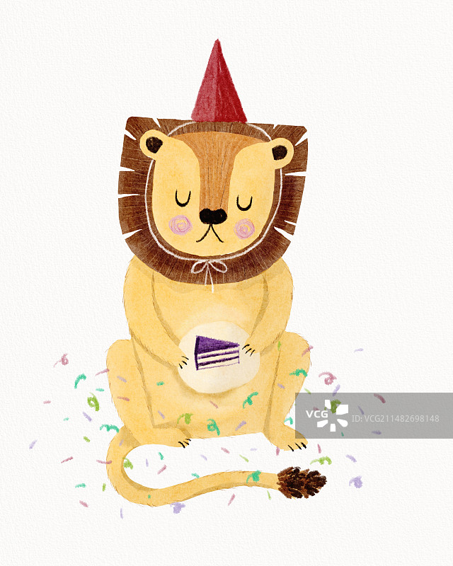 过生日的小狮子图片素材