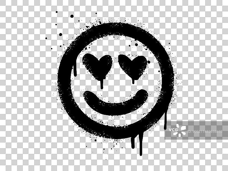 喷绘的微笑表情符号图片素材