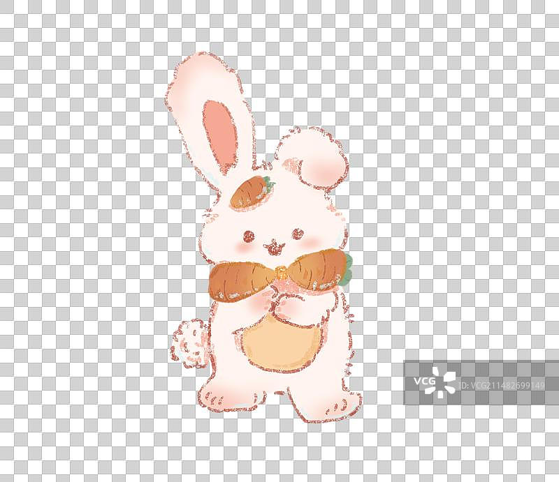 拟人可爱卡通兔子微笑卖萌图片素材