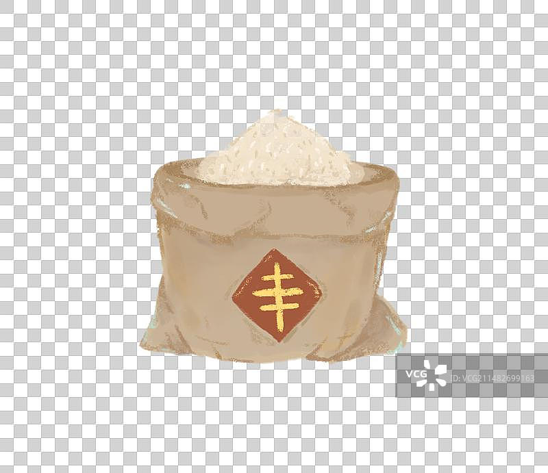 手绘秋天秋分丰收节收获的粮食粮仓插画图片素材