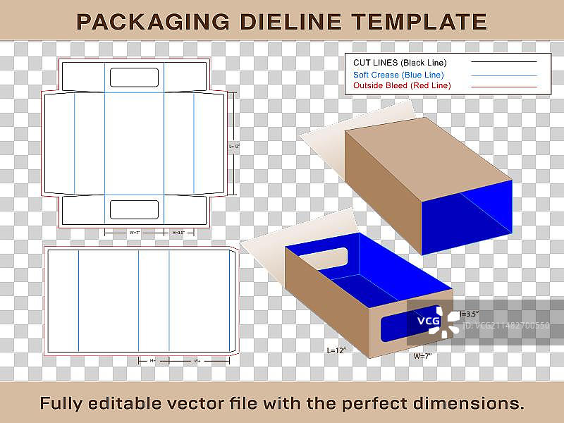 鞋盒火柴盒模线模板图片素材