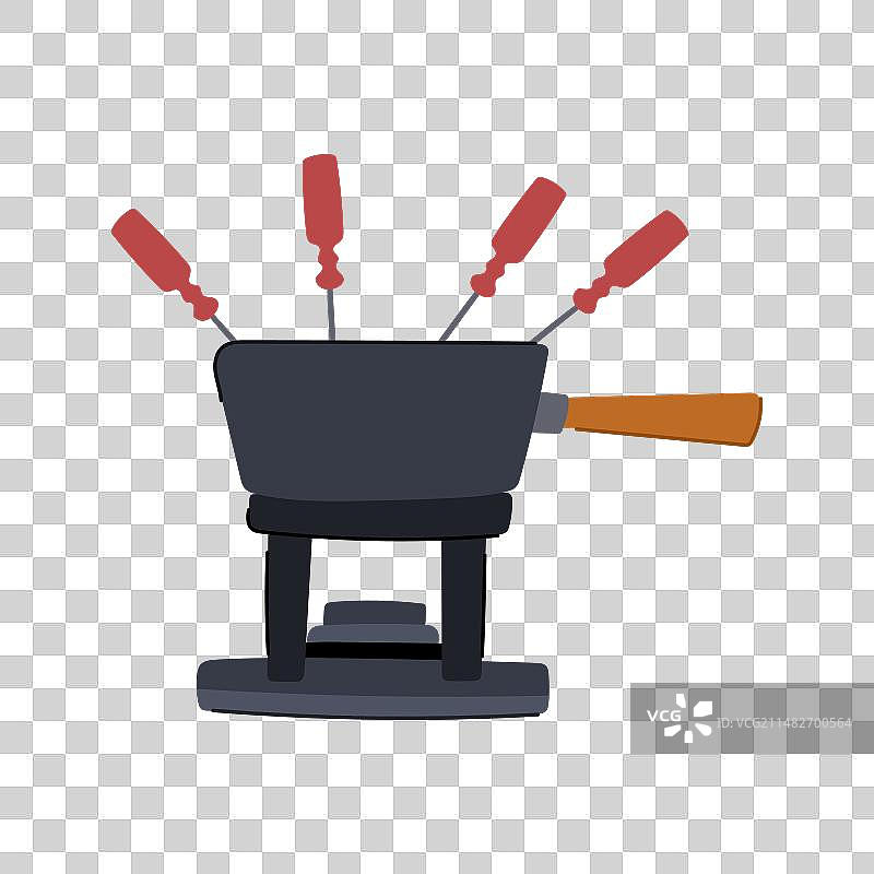 热巧克力火锅卡通图片素材