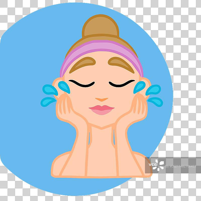 用水清洁面部以缓解干燥图片素材