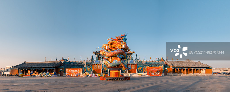 山西省大同市代王府极星门牌楼全景图图片素材