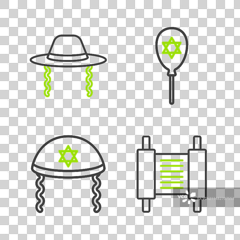 妥拉经卷犹太教基帕帽气球图片素材