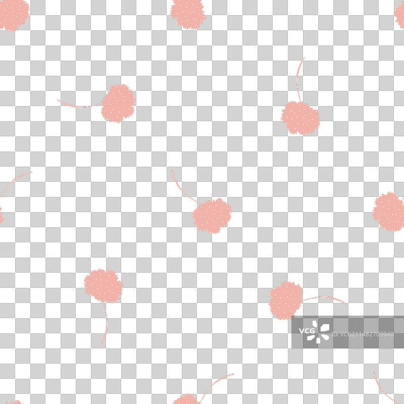 世纪中期现代花卉无缝图案图片素材