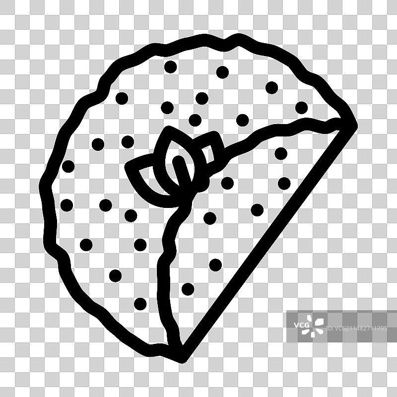 土耳其烤肉披萨线稿图标图片素材