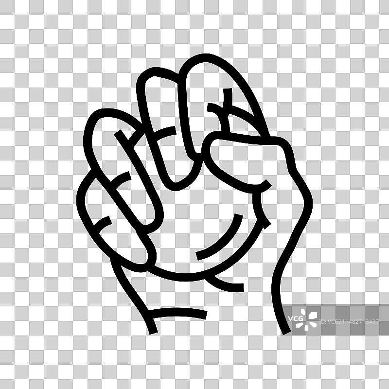 压力球指尖玩具线性图标图片素材