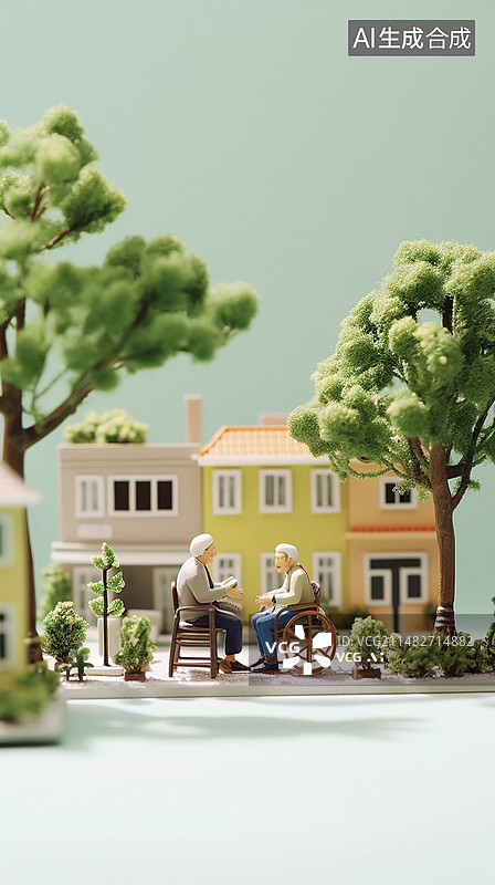 【AI数字艺术】微观摄影和谐社区图片素材