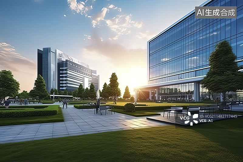 【AI数字艺术】科技园区图片素材
