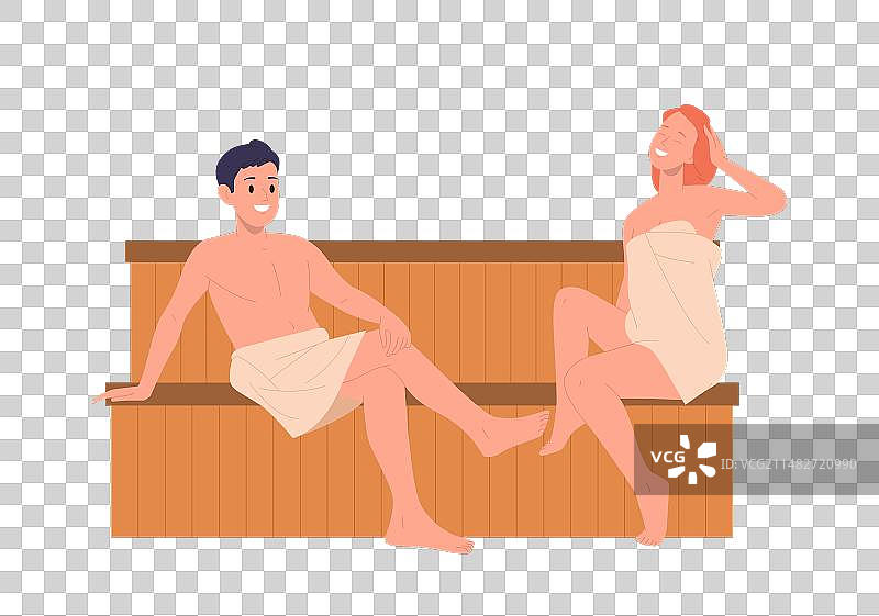 可爱的年轻情侣卡通人物图片素材