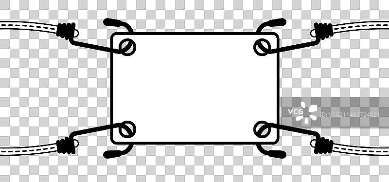 带挂钩的弹性橡胶捆绑带图片素材