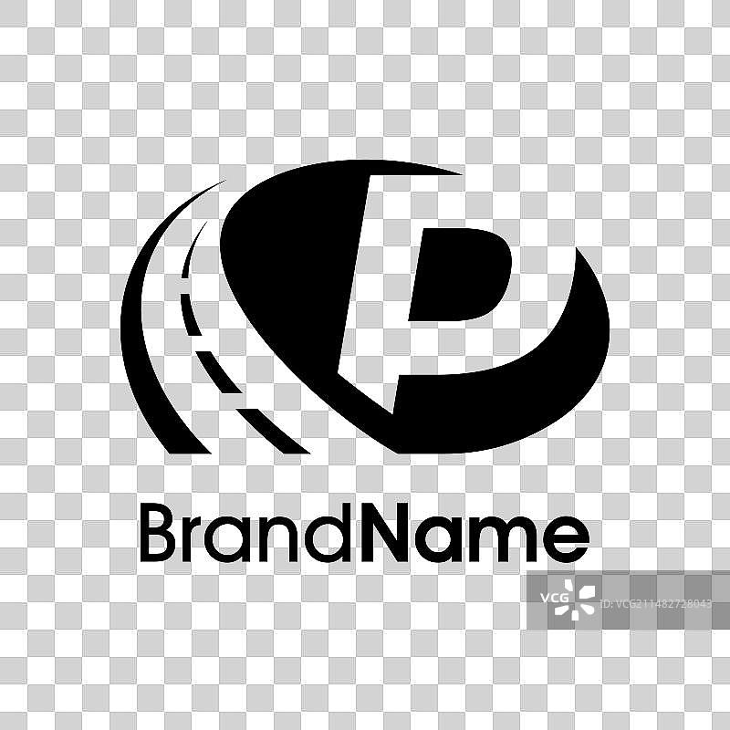 现代首字母P道路标志图片素材