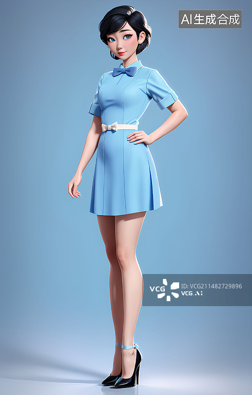 【AI数字艺术】航空服务人员图片素材