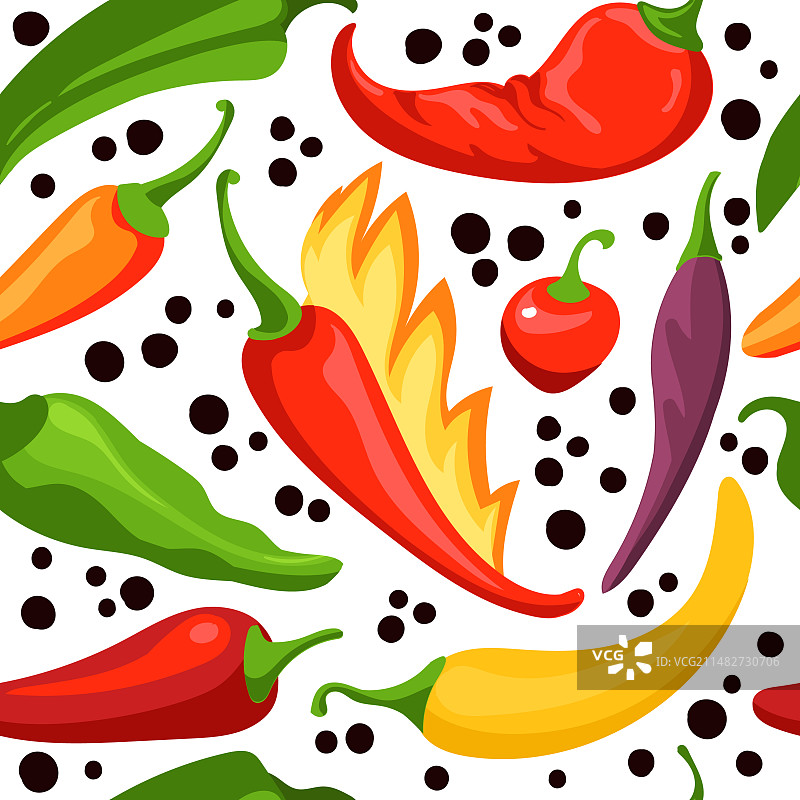 辛甜辣椒无缝图案图片素材