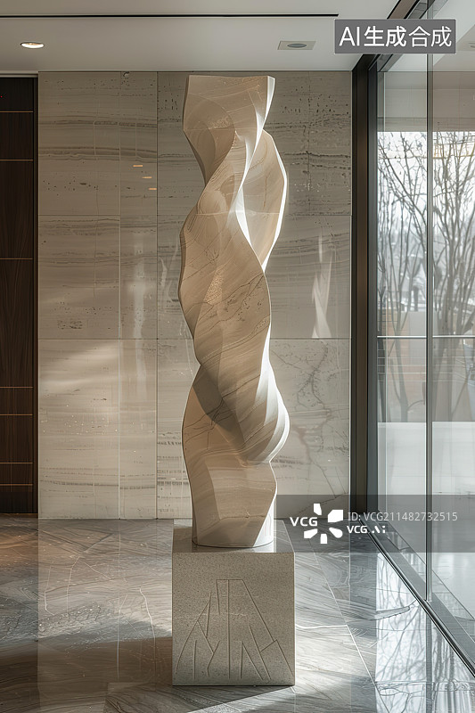 【AI数字艺术】现代城市建筑内部结构图片素材