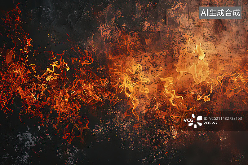 【AI数字艺术】火焰背景图片素材