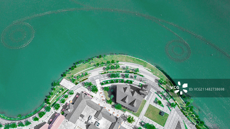 航拍江苏昆山大渔湾图片素材