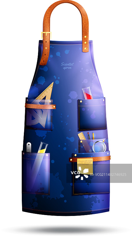 科学家的逼真围裙图片素材