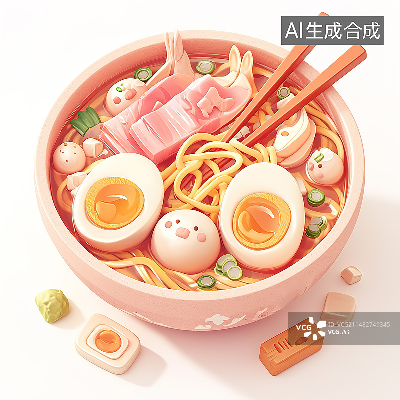 【AI数字艺术】面条图片素材