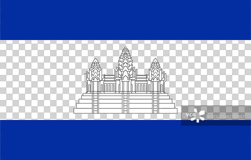 柬埔寨国旗官方颜色图片素材