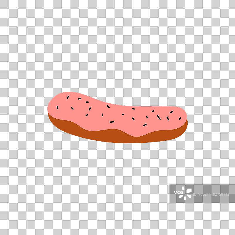 甜点卡通风格的闪电泡芙图标图片素材