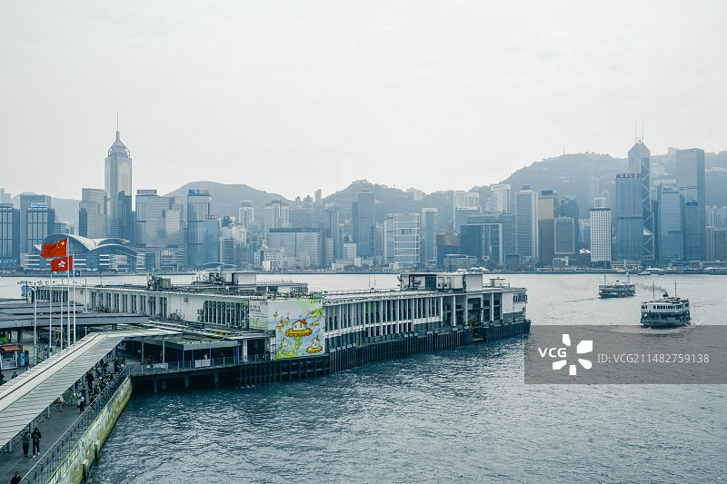 海港城俯瞰尖沙咀天星小轮码头图片素材