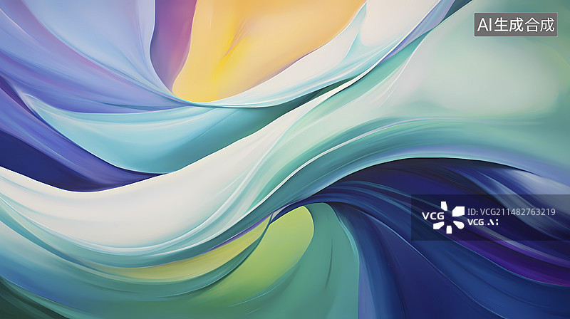 【AI数字艺术】现代抽象美术流体笔触背景图片素材
