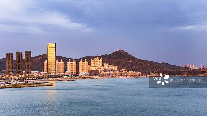 夕阳下的大连图片素材