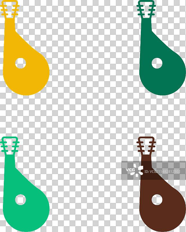 波普艺术风格的乌克兰传统乐器图片素材