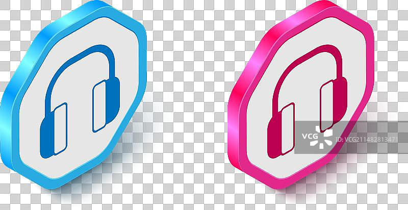 2.5D降噪耳机图标图片素材