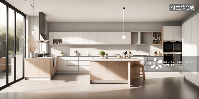 【AI数字艺术】厨房空间设计图片素材