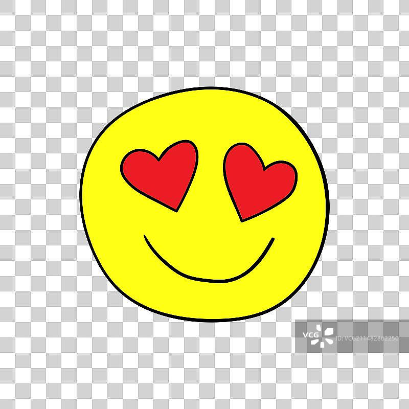 爱心眼表情符号图片素材